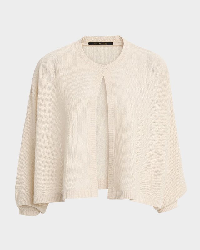 Cove Dolman-Sleeve Shimmer Mesh Sweat